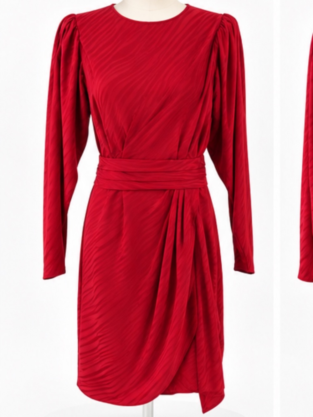 NWT Ronny Kobo Grace Scarlet Long Sleeve Mini Dress Size S